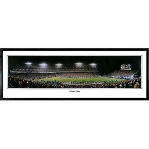 Denver Broncos "23 Yard Line" - 13.5"x39" Standard Black Frame