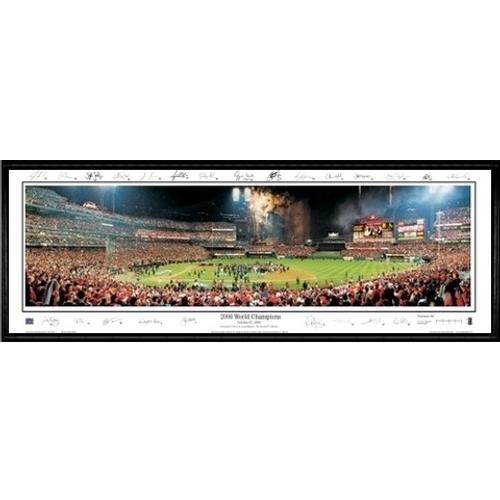 St. Louis Cardinals "2006 World Champions" - With Signatures  - 13.5"x39" Standard Black Frame