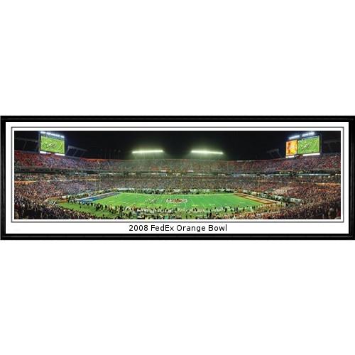 Kansas Jayhawks "2008 Fedex Orange Bowl"  - 13.5"x39" Standard Black Frame