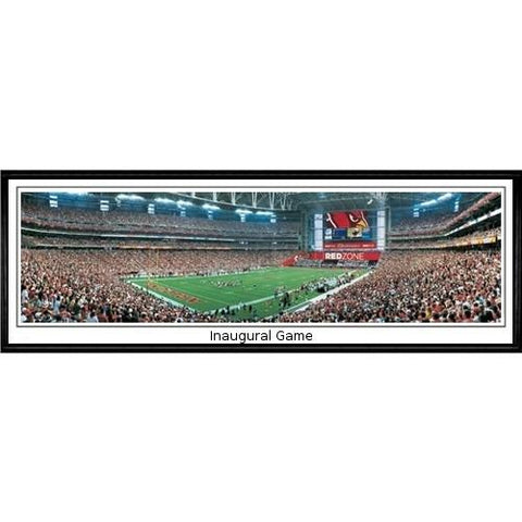 Arizona Cardinals "inaugural Game" - 13.5"x39" Standard Black Frame