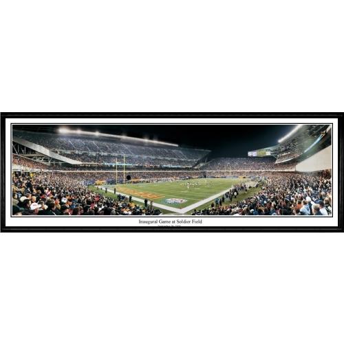 Chicago Bears "inaugural Game" - 13.5"x39" Standard Black Frame