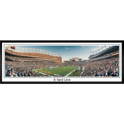 Denver Broncos "8 Yard Line" - 13.5"x39" Standard Black Frame