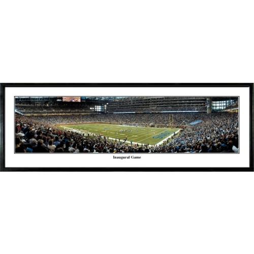 Detroit Lions "inaugural Game"  - 13.5"x39" Standard Black Frame