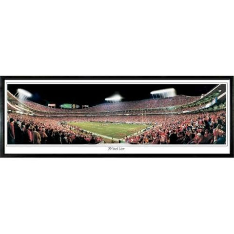 Kansas City Chiefs "35 Yard Line" - 13.5"x39" Standard Black Frame