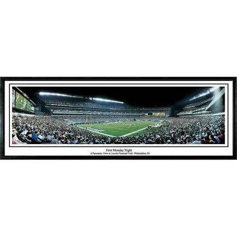 Philadelphia Eagles "first Monday Night" - 13.5"x39" Standard Black Frame