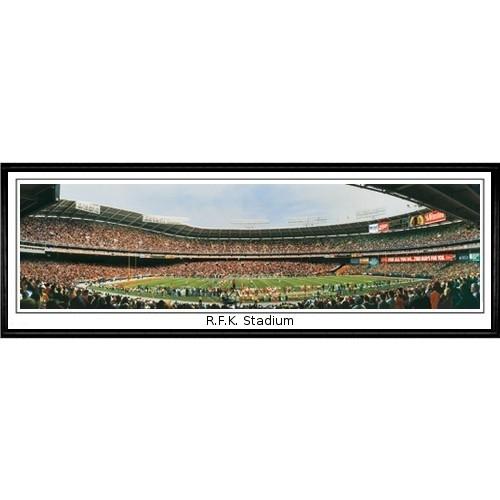 Washington Redskins "r.f.k. Stadium" - 13.5"x39" Standard Black Frame