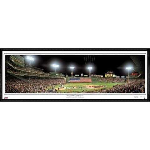 Boston Red Sox "2007 World Series Champions"  - 13.5"x39" Standard Black Frame