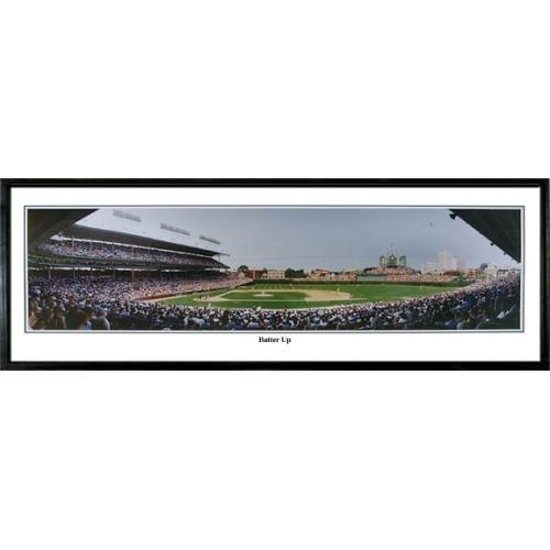 Chicago Cubs "batter Up" - 13.5"x39" Standard Black Frame