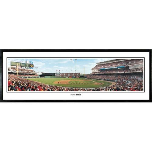 Cincinnati Reds "first Pitch" - 13.5"x39" Standard Black Frame