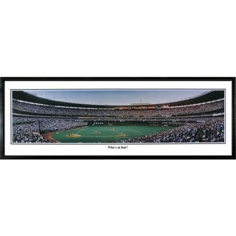 Cincinnati Reds "who's At Bat" - 13.5"x39" Standard Black Frame