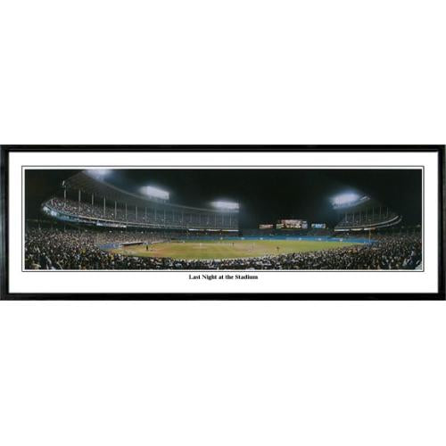 Cleveland Indians "last Night At The Stadium" - 13.5"x39" Standard Black Frame