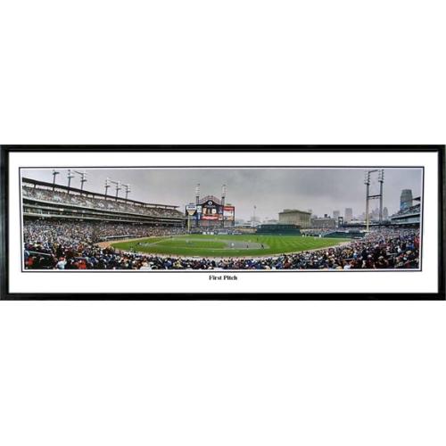 Detroit Tigers "first Pitch" - 13.5"x39" Standard Black Frame