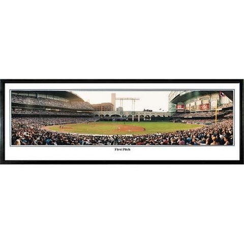 Houston Astros "first Pitch" - 13.5"x39" Standard Black Frame