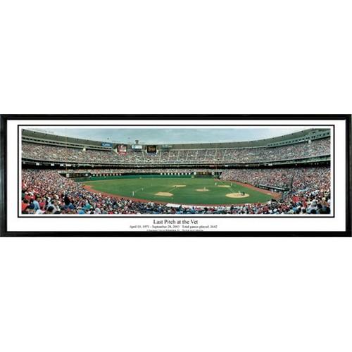 Philadelphia Phillies "last Pitch At The Vet" - 13.5"x39" Standard Black Frame