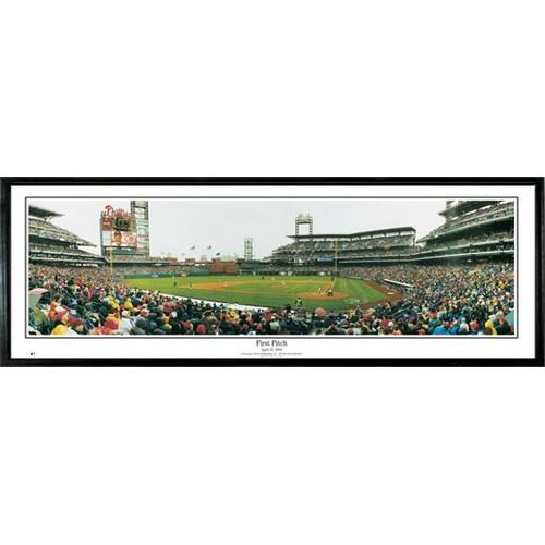 Philadelphia Phillies "first Pitch" - 13.5"x39" Standard Black Frame