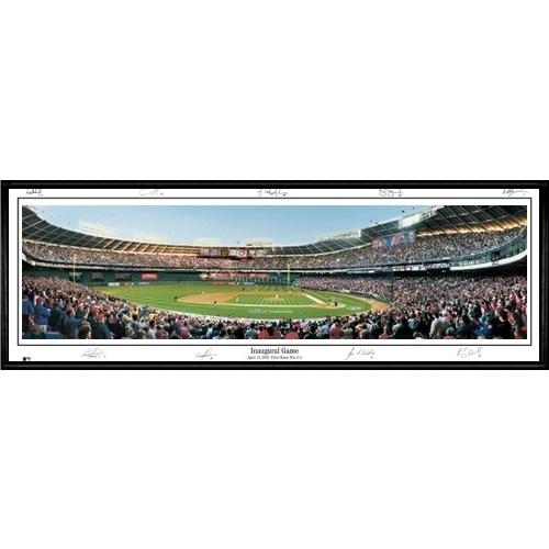 Washington Nationals "inaugural Game" - With Signatures  - 13.5"x39" Standard Black Frame