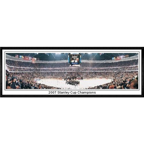 Anaheim Mighty Ducks "2007 Stanley Cup Champions"  - 13.5"x39" Standard Black Frame