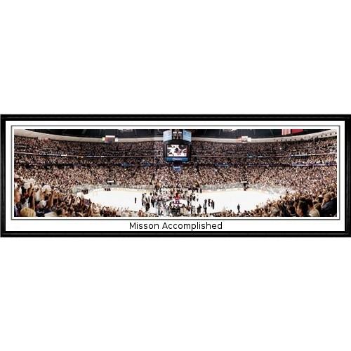 Colorado Avalanche "mission Accomplished"  - 13.5"x39" Standard Black Frame