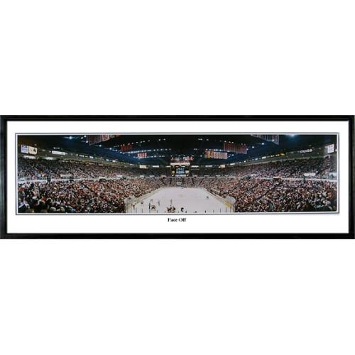 Detroit Red Wings "face Off" - 13.5"x39" Standard Black Frame