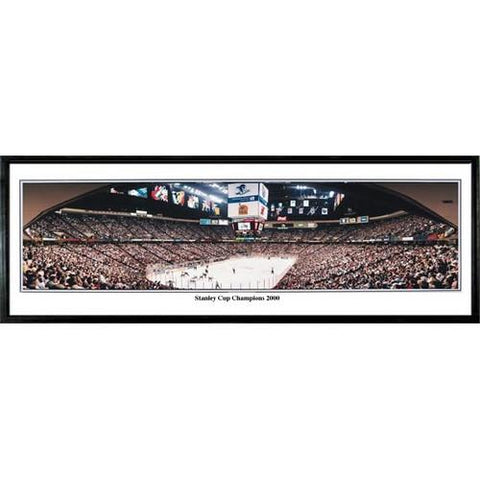 New Jersey Devils "stanley Cup Champions 2000" - 13.5"x39" Standard Black Frame