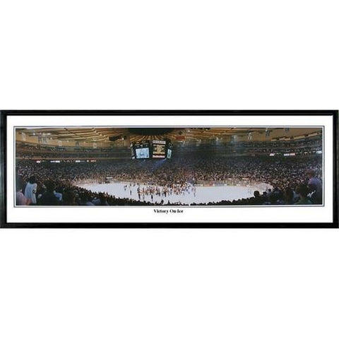 New York Rangers "victory On Ice" - 13.5"x39" Standard Black Frame