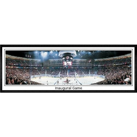 Phoenix Coyotes "inaugural Game" - 13.5"x39" Standard Black Frame