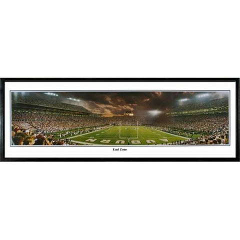 Auburn Tigers "end Zone - Jordan Hare Stadium" Panoramic Standard Framed Photograph (black Frame)