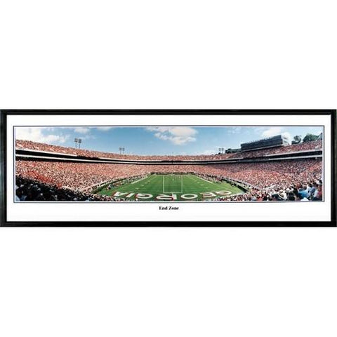 Georgia Bulldogs "end Zone" - 13.5"x39" Standard Black Frame