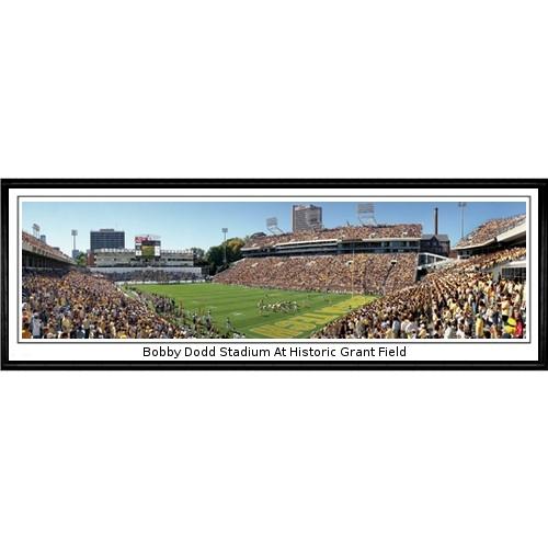 Georgia Tech Yellowjackets "bobby Dodd Stadium At Historic Grant Field"  - 13.5"x39" Std Black Frame