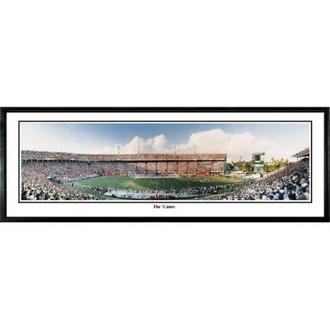 Miami Hurricanes "the Canes" - 13.5"x39" Standard Black Frame