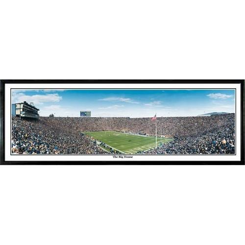 Michigan Wolverines "big House" - 13.5"x39" Standard Black Frame