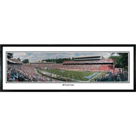 North Carolina Tar Heels "40 Yard Line"  - 13.5"x39" Standard Black Frame