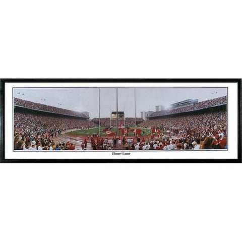 Ohio State Buckeyes "home Game" - 13.5"x39" Standard Black Frame