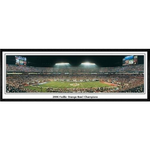 Penn State Lions "2006 Fedex Orange Bowl Champions"  - 13.5"x39" Standard Black Frame