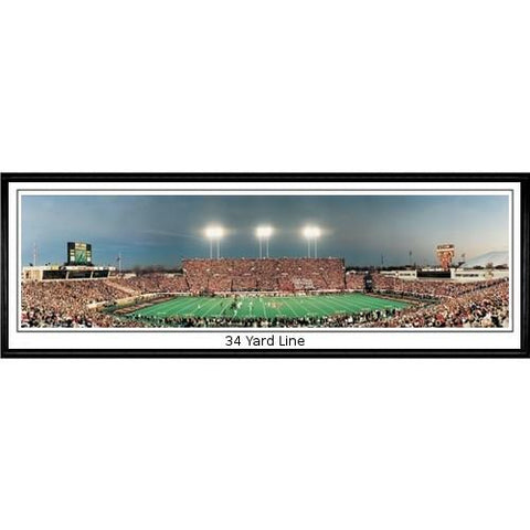 Texas Tech "34 Yard Line"  - 13.5"x39" Standard Black Frame