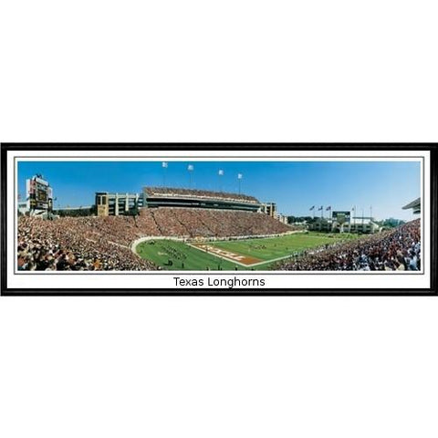 University Of Texas "texas Longhorns"  - 13.5"x39" Standard Black Frame