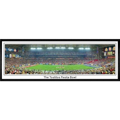 West Virginia Mountaineers "the Tostitos Fiesta Bowl"  - 13.5"x39" Standard Black Frame