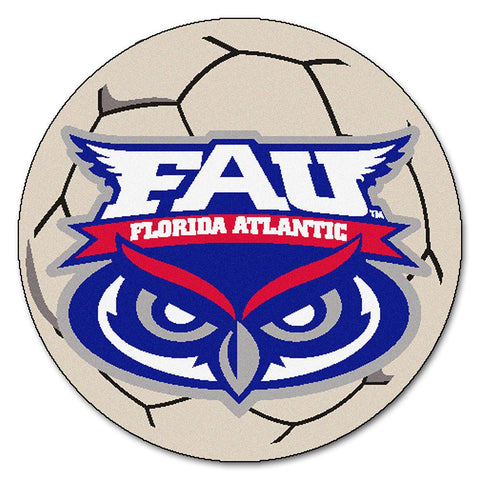 Florida Atlantic Owls Ncaa "soccer Ball" Round Floor Mat (29")