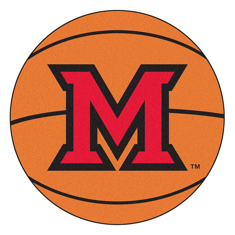 Miami Ohio Redhawks Ncaa "basketball" Round Floor Mat (29")
