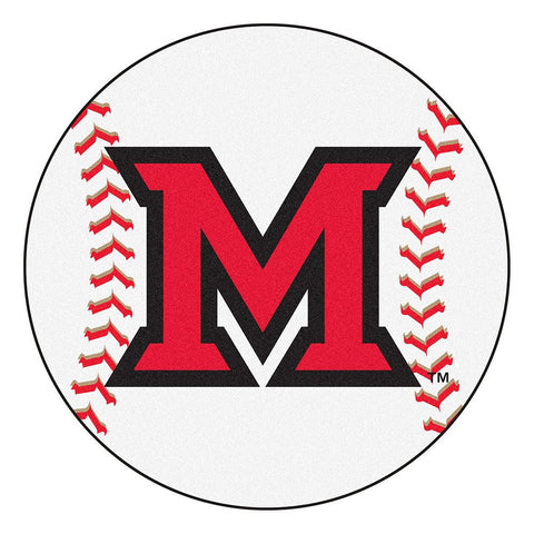 Miami Ohio Redhawks Ncaa "baseball" Round Floor Mat (29")
