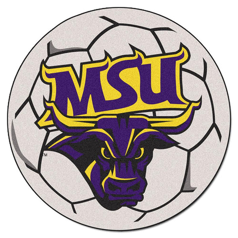 Minnesota State Mankato Mavericks Ncaa "soccer Ball" Round Floor Mat (29")