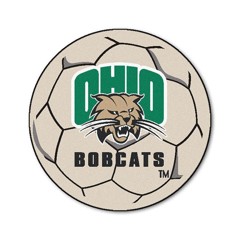 Ohio Bobcats Ncaa "soccer Ball" Round Floor Mat (29")