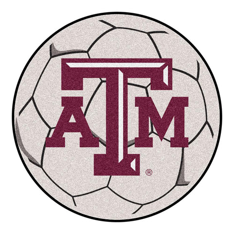 Texas A&m Aggies Ncaa "soccer Ball" Round Floor Mat (29")