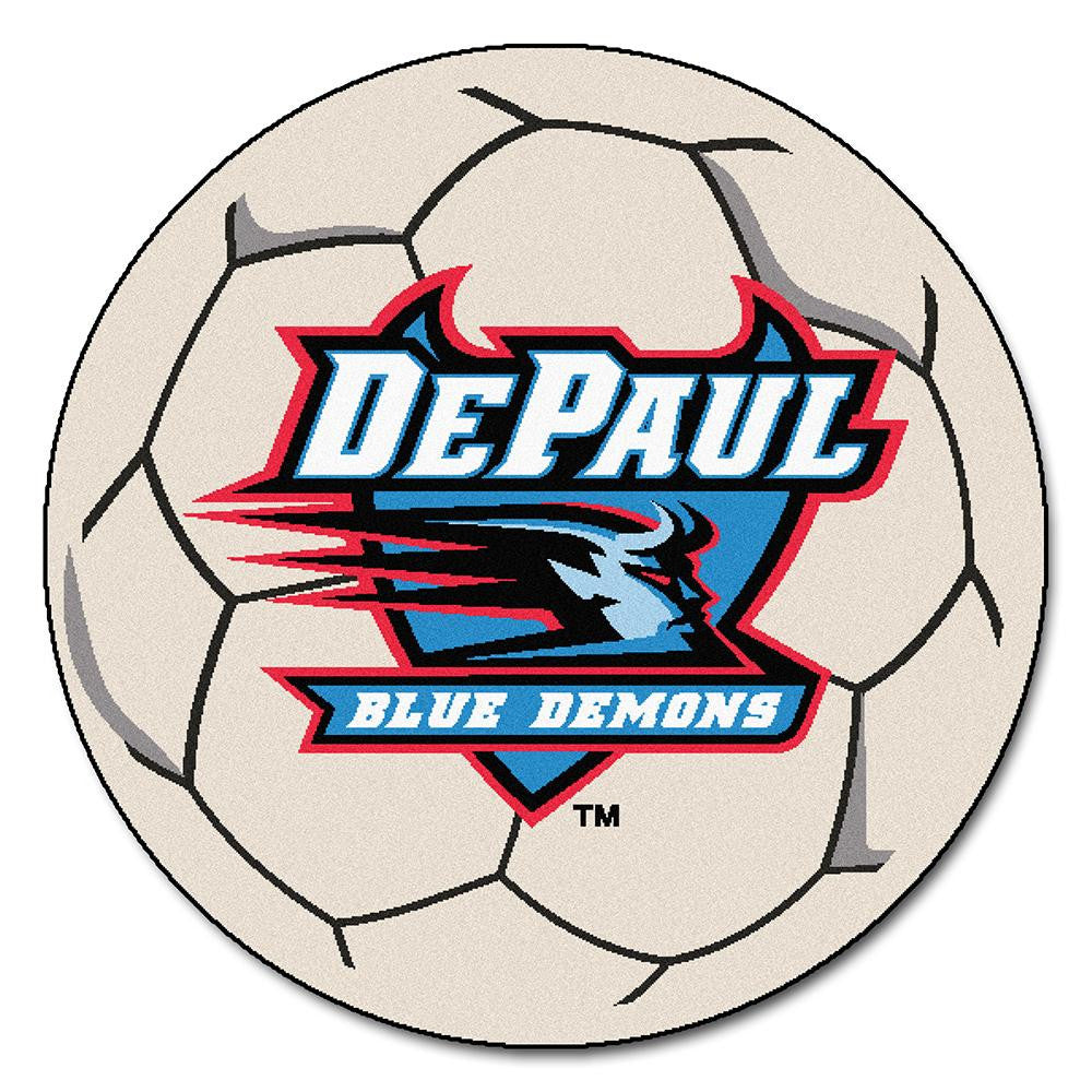 Depaul Blue Demons Ncaa "soccer Ball" Round Floor Mat (29")