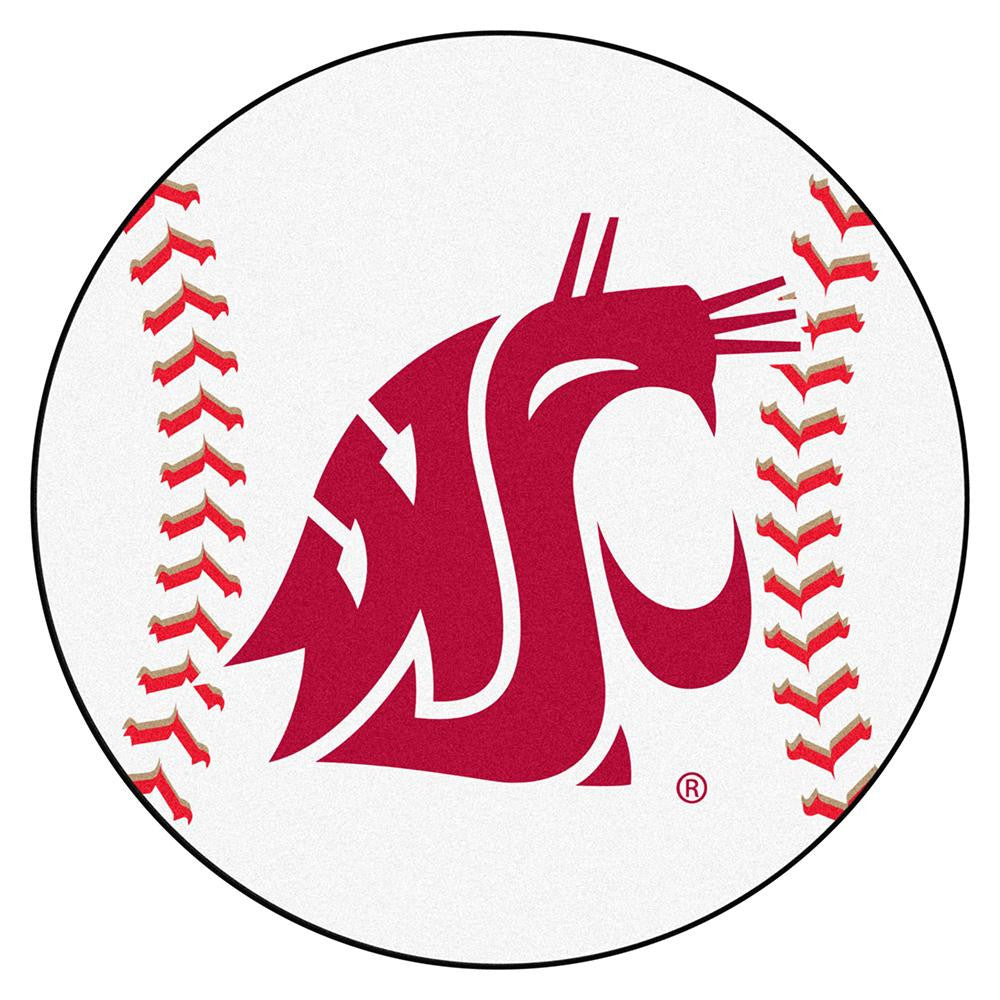 Washington State Cougars Ncaa "baseball" Round Floor Mat (29")