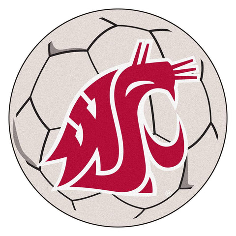 Washington State Cougars Ncaa "soccer Ball" Round Floor Mat (29")