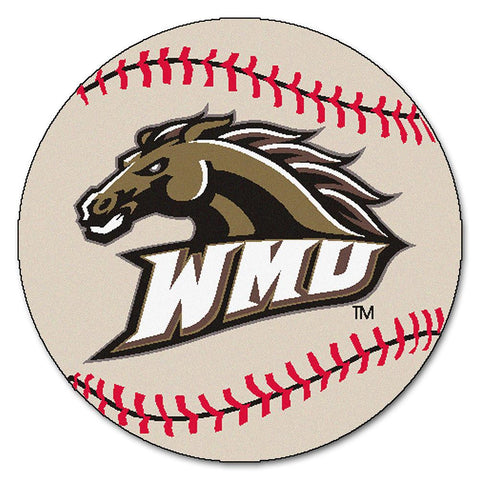 Western Michigan Broncos Ncaa "baseball" Round Floor Mat (29")