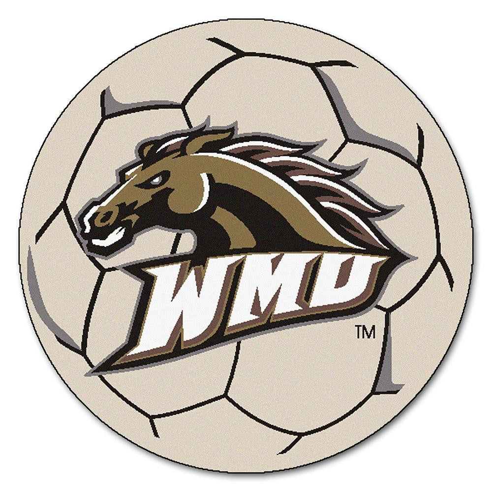 Western Michigan Broncos Ncaa "soccer Ball" Round Floor Mat (29")