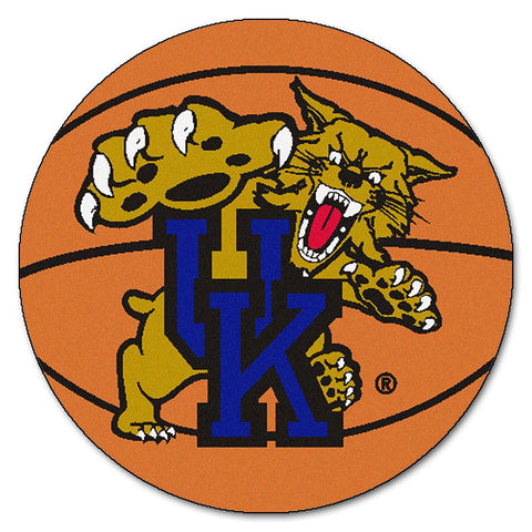 Kentucky Wildcats Ncaa "basketball" Round Floor Mat (29") Wildcat Logo