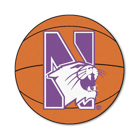 Northwestern Wildcats Ncaa "basketball" Round Floor Mat (29")